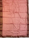 Banarasee Chiffon Blend Saree With Buti Work Zari Border & Brocade Blouse-Rose Pink & Red