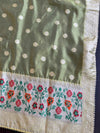 Banarasee Organza Zari & Meenakari Work Salwar Kameez Fabric With Dupatta-Yellow