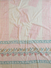 Handloom Mul Cotton Block Print Suit Set-White