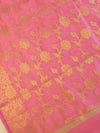 Banarasee Cotton Silk Salwar Kameez Fabric & Dupatta-Yellow & Pink