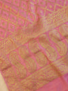 Banarasee Cotton Silk Zari Woven Salwar Kameez Dupatta Set-Pink