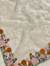 Banarasee Handwoven Organza Silk Resham Floral Embroidery Saree-Pastel Green