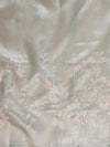 Banarasee Handwoven Organza Silk Resham Floral Embroidery Saree-Pastel Green