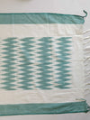 Pure Handloom Cotton Self Weaving Salwar Kameez Set With Ikkat Dupatta-Green