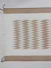Pure Handloom Cotton Self Weaving Salwar Kameez Set With Ikkat Dupatta-Beige