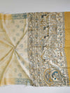 Pure Handloom Khadi Cotton Madhubani Print Salwar Kameez Dupatta Set-Beige