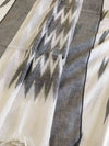 Handloom Khadi Cotton Salwar Kameez Dupatta Ikkat Woven Set-White