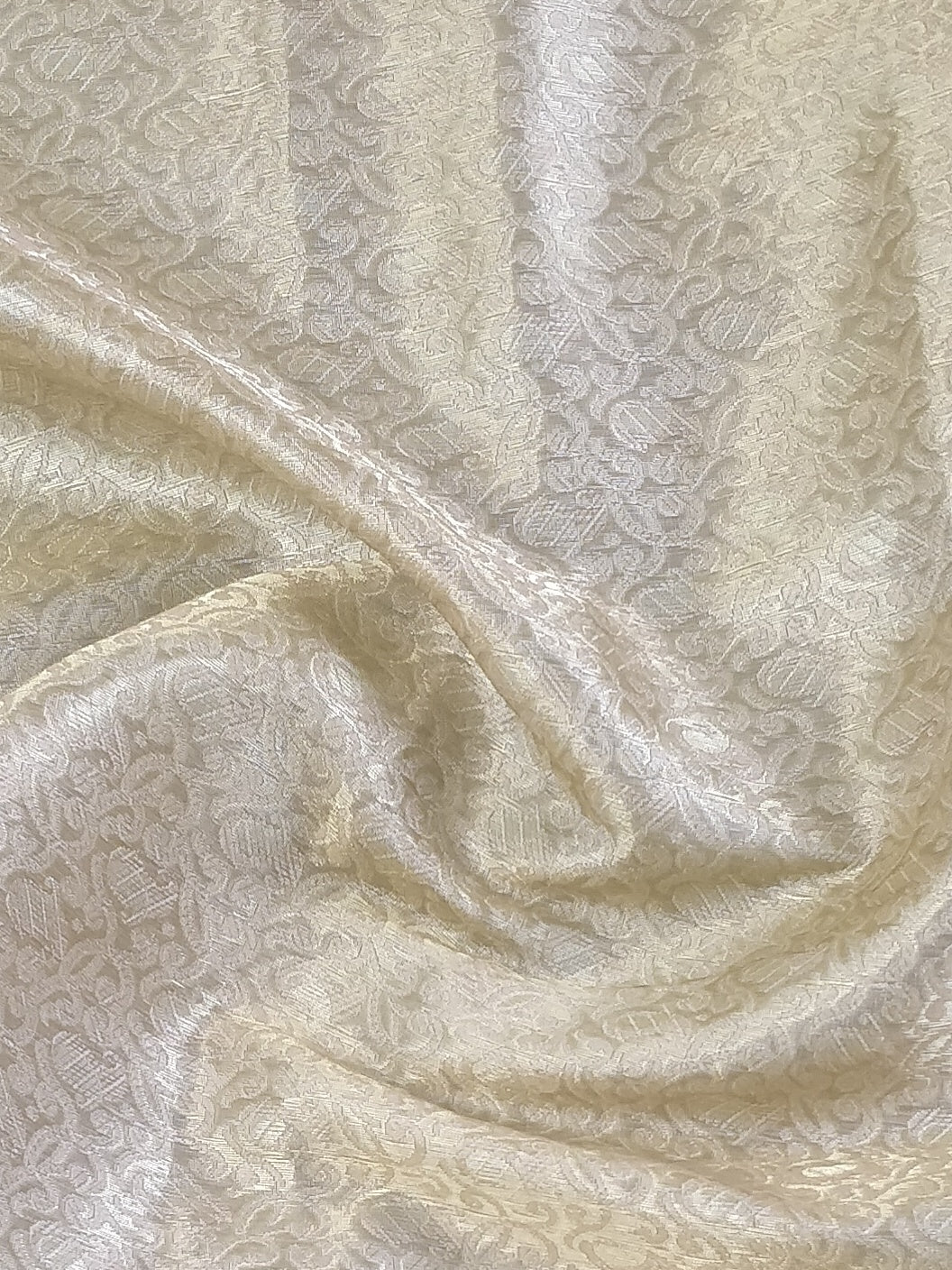 Banarasee Cotton Silk Saree With Zari Border With Gold Brocade Blouse