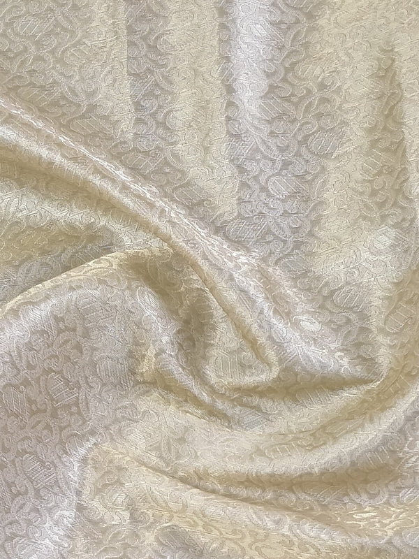 Banarasee Cotton Silk Saree With Zari Border With Gold Brocade Blouse-Blue