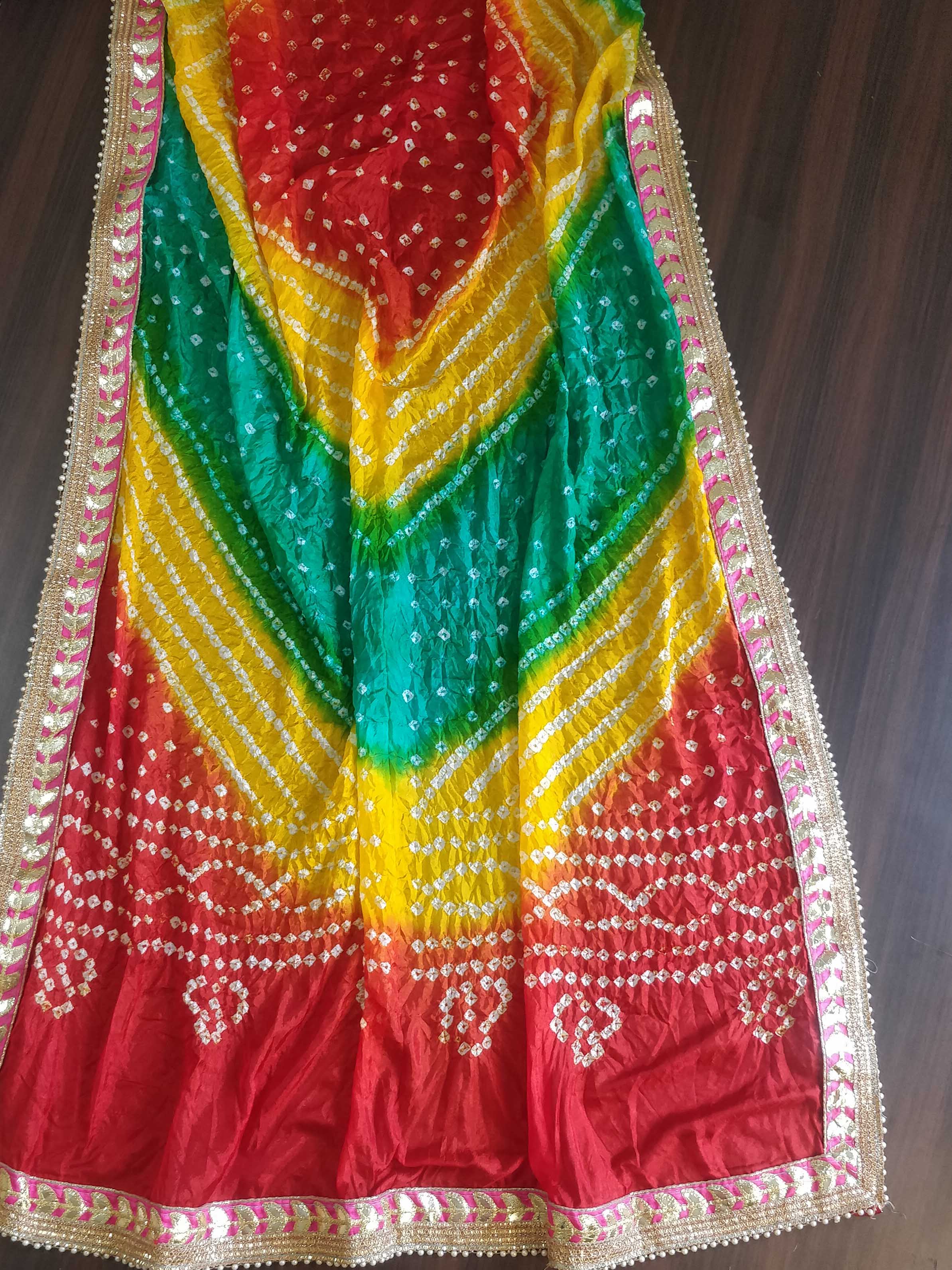 Banarasee Salwar Kameez Glossy Semi Silk Fabric With Gotapatti Dupatta-Maroon