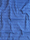 Pure Handloom Mul Cotton Ikkat Print Suit Set-Blue & Mustard
