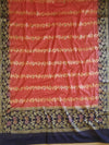 Banarasee Cotton Silk Zari Woven Salwar Kameez Dupatta Set-Red & Blue