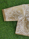 Banarasee Pure Silk Brocade Fabric Blouse-White