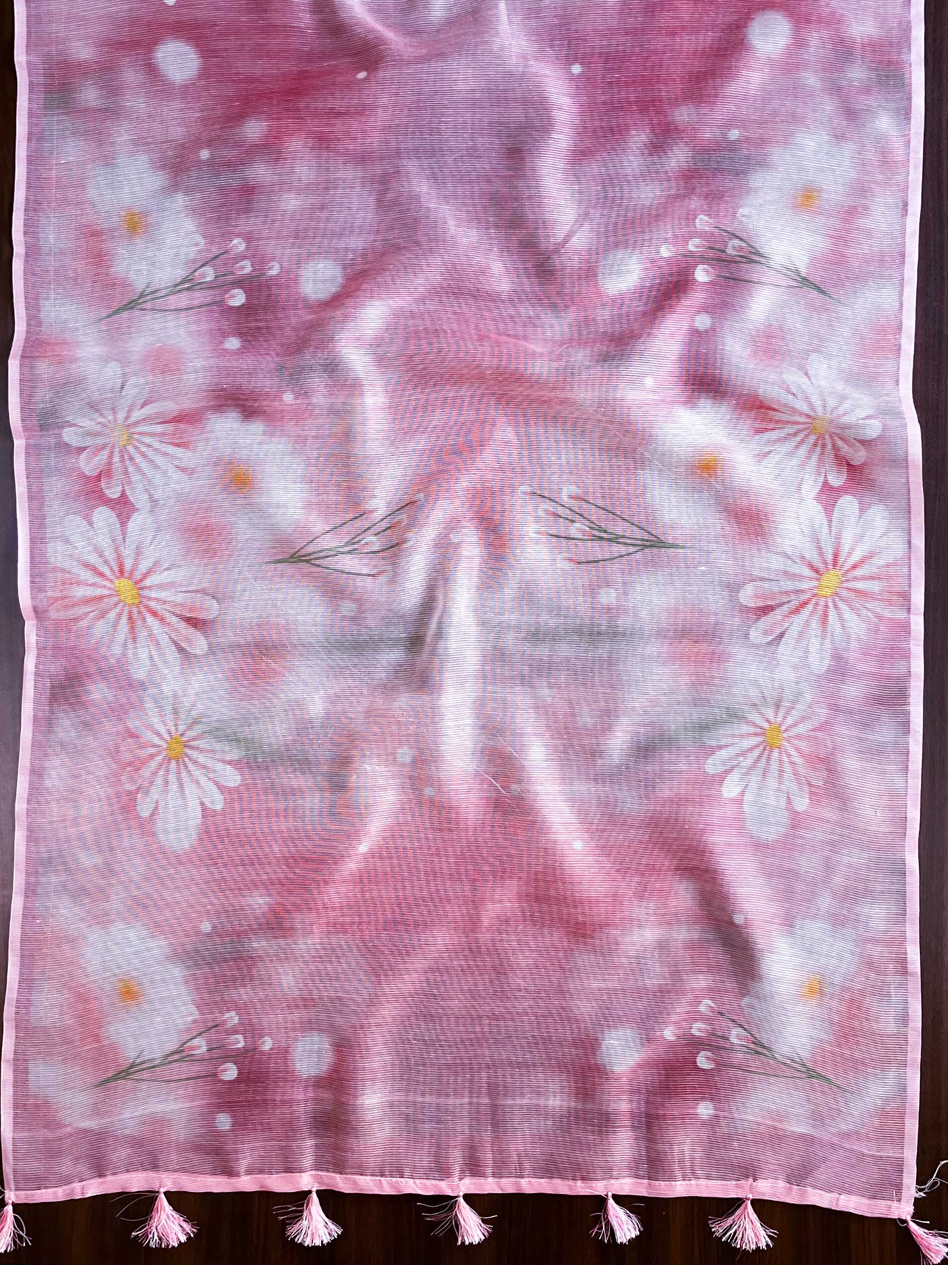 Banarasee Chanderi Cotton Resham Buti Salwar Kameez Fabric With Digital Print Kota Dupatta-Pink