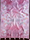 Banarasee Chanderi Cotton Resham Buti Salwar Kameez Fabric With Digital Print Kota Dupatta-Pink