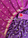 Banarasee Pure Chanderi Silk Zari Buti Salwar Kameez Set-Violet