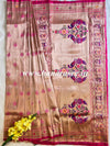 Banarasee Art Silk Saree with Zari Paithani-Pink