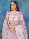 Banarasee Tissue Silk Salwar Kameez Fabric With Digital Print Duaptta-Pink