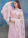 Banarasee Tissue Silk Salwar Kameez Fabric With Digital Print Duaptta-Pink
