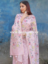 Banarasee Tissue Silk Salwar Kameez Fabric With Digital Print Duaptta-Pink