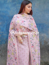 Banarasee Tissue Silk Salwar Kameez Fabric With Digital Print Duaptta-Pink