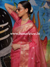 Banarasee Organza Mix Saree With Sona Rupa Zari Buta Design-Onion Pink