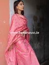 Banarasee Semi-Silk Salwar Kameez Fabric With Meena Design-Peach