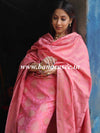 Banarasee Semi-Silk Salwar Kameez Fabric With Meena Design-Peach