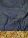 Banarasee Handwoven Pure Silk Cotton Saree With Antique Zari Buti & Border-Blue