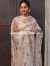 Banarasee Tissue Silk Salwar Kameez Fabric With Digital Print Duaptta-Beige