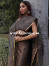 Banarasee Ghichha Embroidery Cotton Silk Salwar Kameez Fabric-Brown