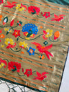 Banarasee Art Silk Saree with Zari Paithani-Deep Green
