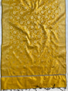 Banarasee Art Silk Jaal Design Dupatta-Yellow