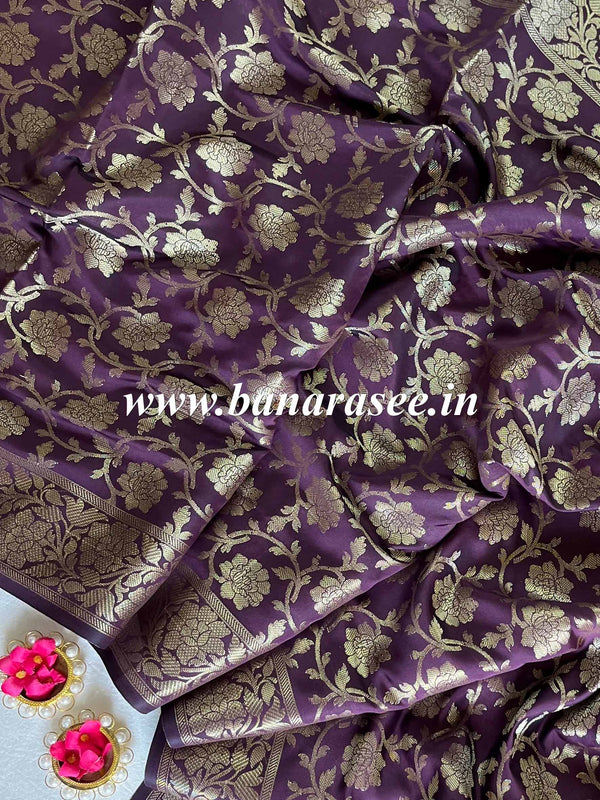 Banarasee Art Silk Jaal Design Dupatta-Wine