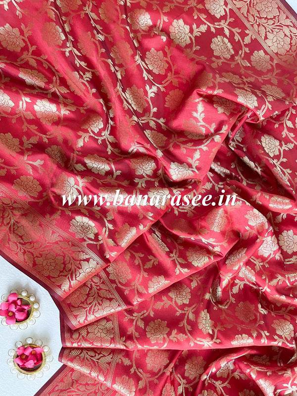 Banarasee Art Silk Jaal Design Dupatta-Red