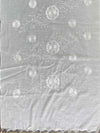 Banarasee Cotton Silk Embroidered Floral Design Dupatta-White