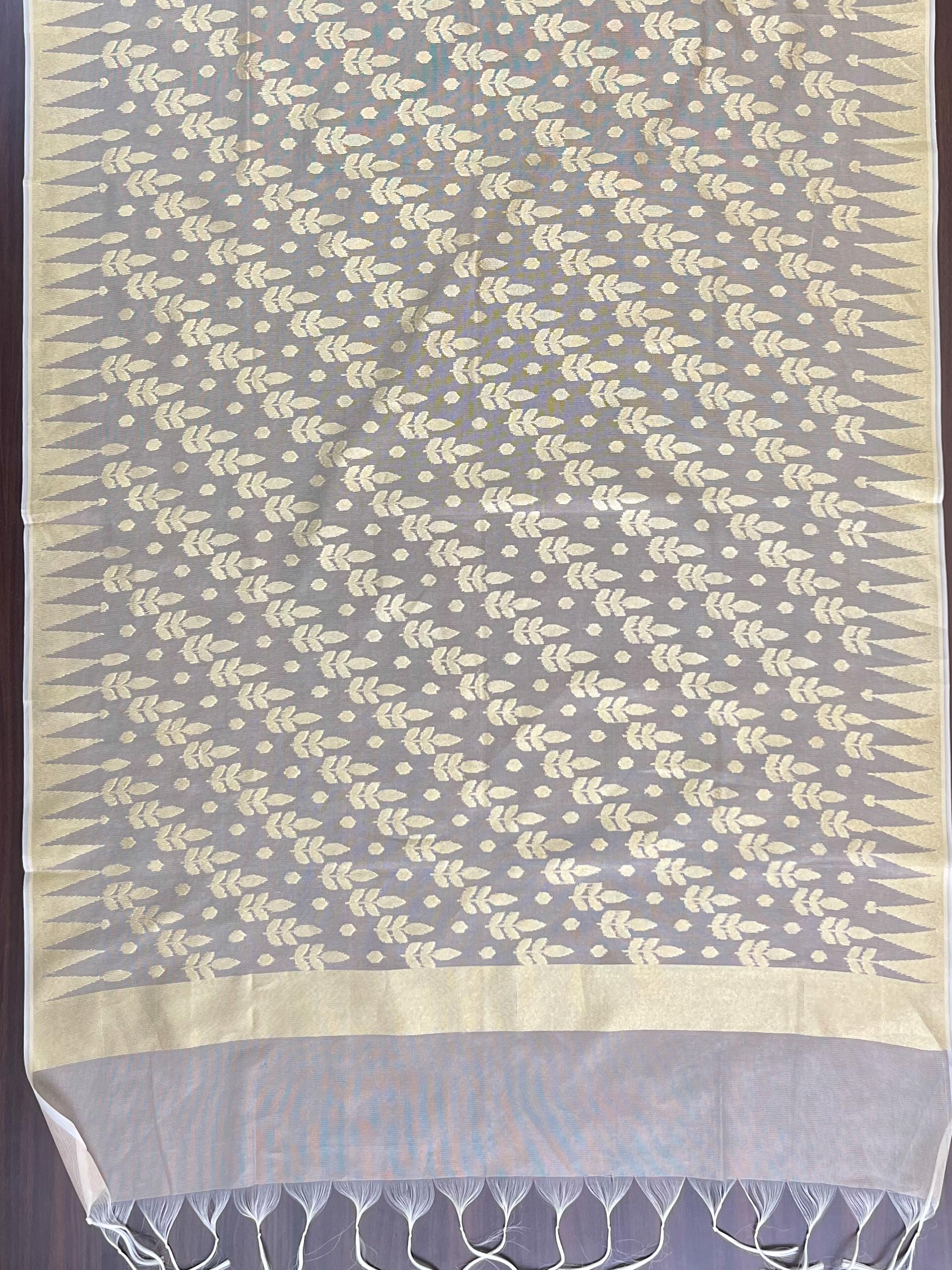 Banarasee Net Dupatta-Gold