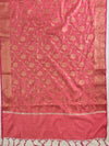 Banarasee Chanderi Cotton Buta Design Salwar Kameez Fabric With Contrast Dupatta-Pink & Blue