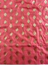 Banarasee Chanderi Cotton Buta Design Salwar Kameez Fabric With Contrast Dupatta-Pink & Grey