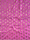 Banarasee Chanderi Cotton Buta Design Salwar Kameez Fabric With Contrast Dupatta-Lavender & Brown