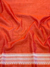 Banarasee Handwoven Semi-Chiffon Saree With Buti Design & Border-Royal Blue
