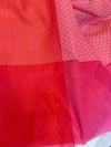 Banarasee Kora Muslin Saree With Contrast Skirt Border-Pink