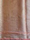 Banarasee Handwoven Semi-Chiffon Saree With Zari Work & Meena Border-Peach
