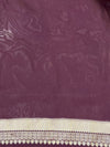 Banarasee Handwoven Semi Silk Saree With Zari Buti & Border-Wine