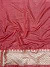 Banarasee Faux Georgette Saree With Gold Zari Jaal Work-Pink