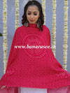 Banarasee Pure Gajji Silk Bandhej Design Dupatta-Pink