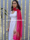 Banarasee Pure Gajji Silk Bandhej Design Dupatta-Pink