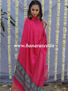 Banarasee Pure Gajji Silk Bandhej Design Dupatta-Pink