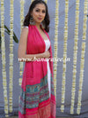 Banarasee Pure Gajji Silk Bandhej Design Dupatta-Pink
