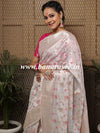 Banarasee Faux  Georgette Saree With Gold Zari & Resham Jaal Work-White